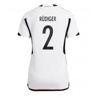Echipament fotbal Germania Antonio Rudiger #2 Tricou Acasa Mondial 2022 pentru femei maneca scurta